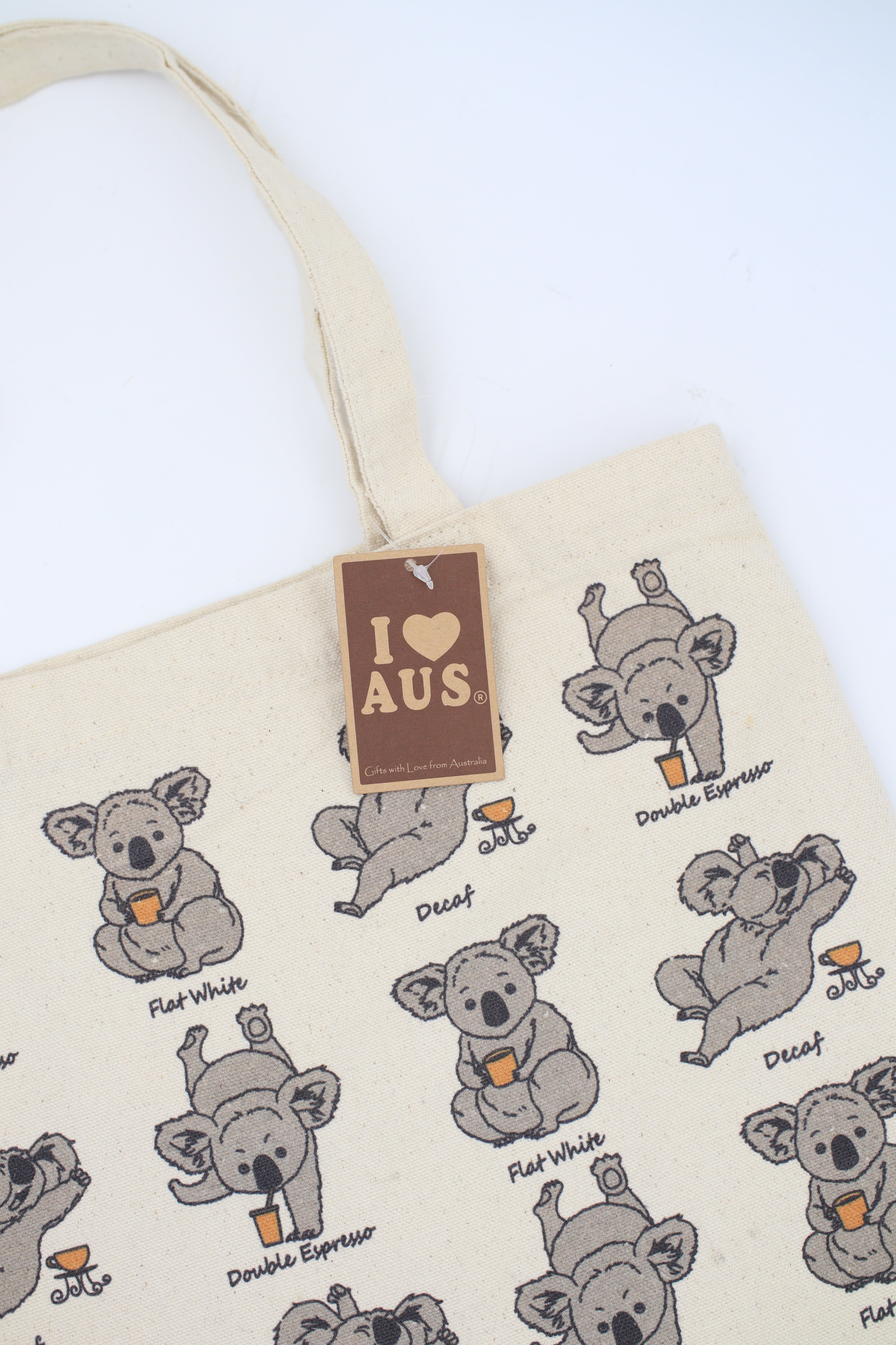 Caffeinated Koala Tote Bags – Australian Tourist Gifts