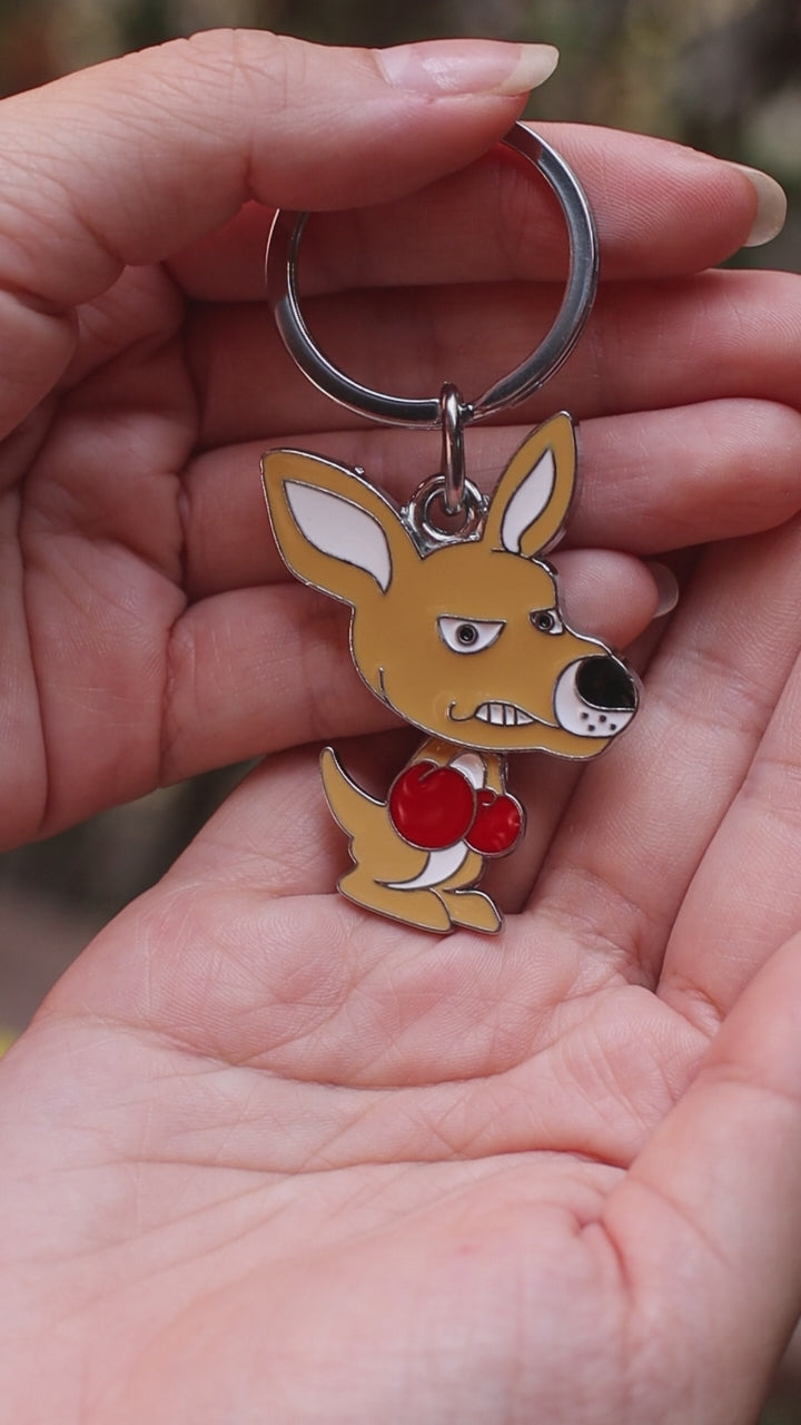 Boxing Kangaroo Keyring – Unique Australian Tourist Souvenir