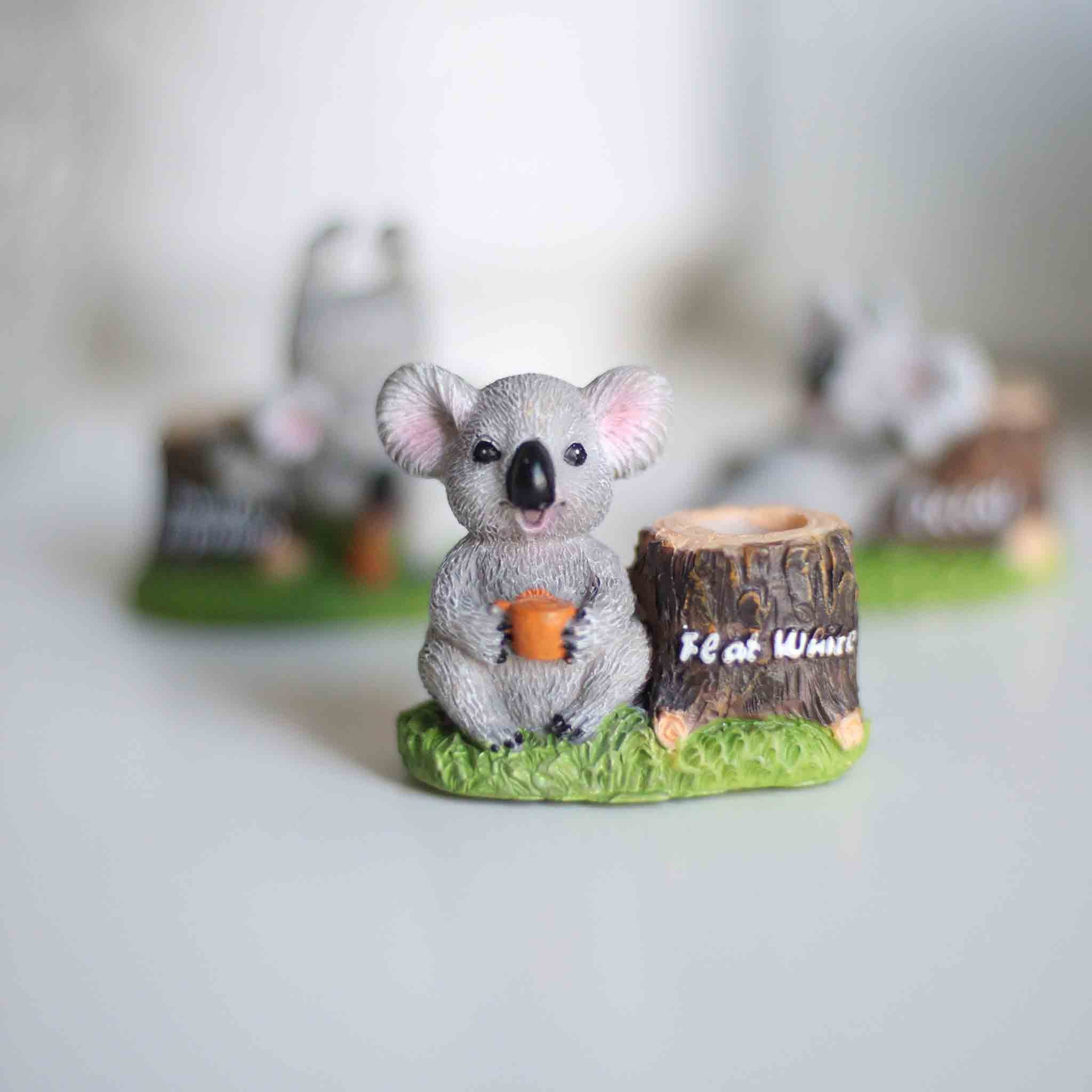 Unique Australian Pen Holder: Caffeinated Koala Souvenir